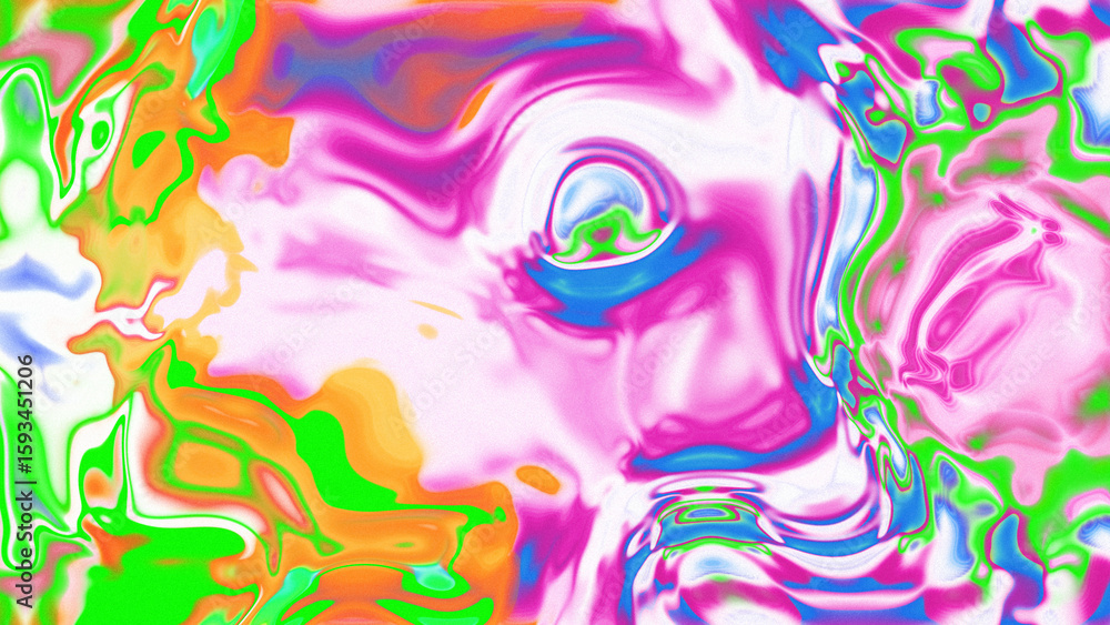 Fototapeta premium Fluid Marble Texture with Organic Flow, Abstract Liquid Pattern with Wavy Structure, Melted Surface Design with Soft Transitions, Psychedelic Swirl Texture with Marble Effect