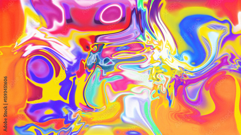 Obraz premium Fluid Marble Texture with Organic Flow, Abstract Liquid Pattern with Wavy Structure, Melted Surface Design with Soft Transitions, Psychedelic Swirl Texture with Marble Effect
