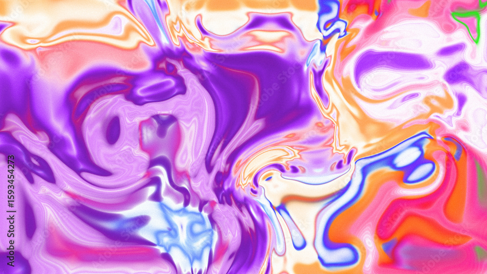 Fototapeta premium Fluid Marble Texture with Organic Flow, Abstract Liquid Pattern with Wavy Structure, Melted Surface Design with Soft Transitions, Psychedelic Swirl Texture with Marble Effect