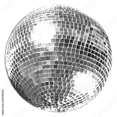 Disco ball isolated. Disco ball clipart. Mirrorball with lights.	