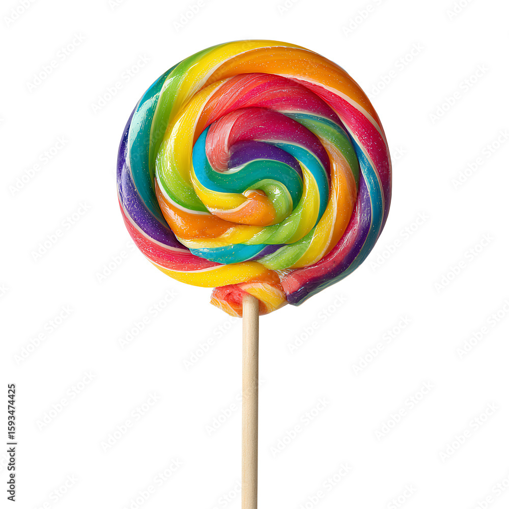 custom made wallpaper toronto digitalColorful Swirl Lollipop on Stick – Isolated on Transparent Background