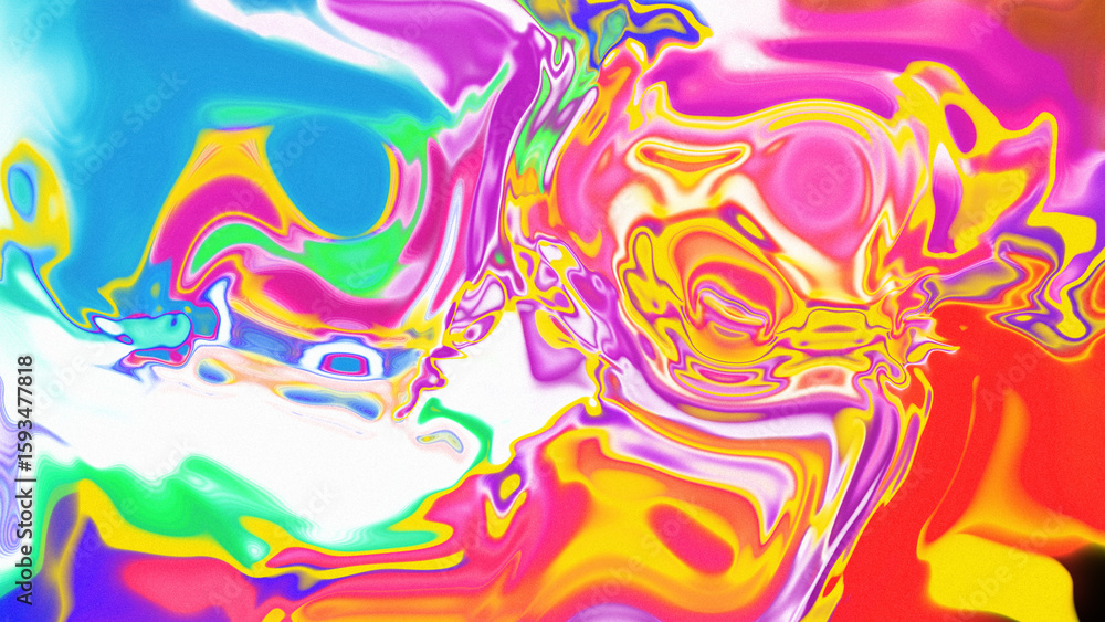 Obraz premium Fluid Marble Texture with Organic Flow, Abstract Liquid Pattern with Wavy Structure, Melted Surface Design with Soft Transitions, Psychedelic Swirl Texture with Marble Effect