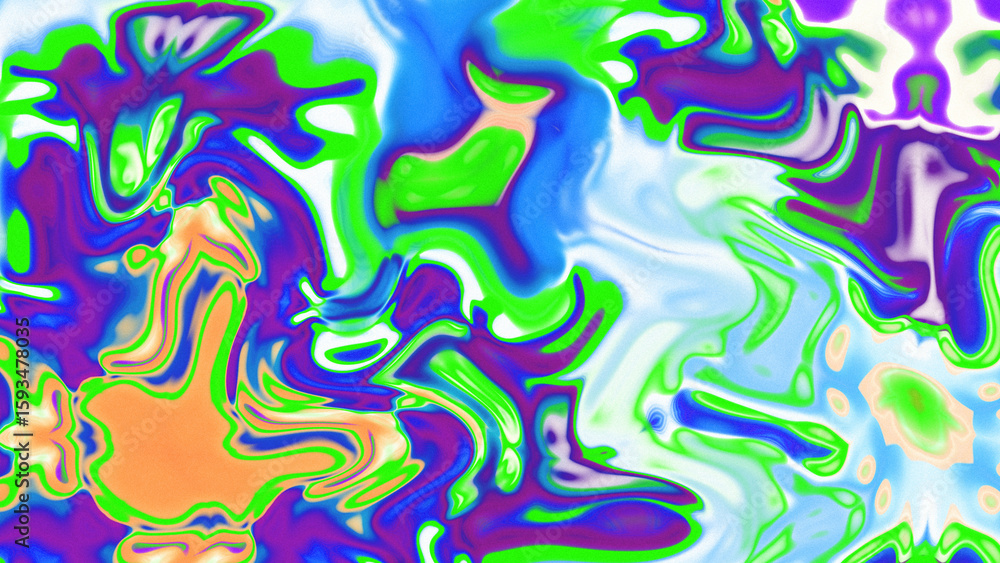 Fototapeta premium Fluid Marble Texture with Organic Flow, Abstract Liquid Pattern with Wavy Structure, Melted Surface Design with Soft Transitions, Psychedelic Swirl Texture with Marble Effect