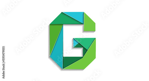 Vector geometric letter g logo design template vector illustration graphic design company brand identity 100 char