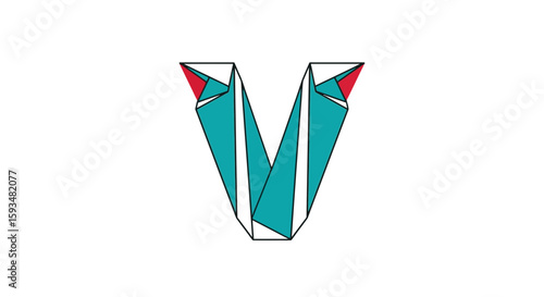 Free Download Vector abstract geometric letter v logo design vector illustration for modern branding and creative company identity - GFXLoad