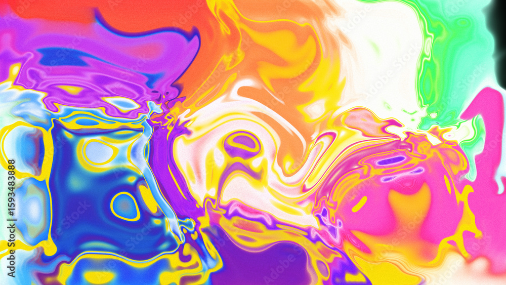Fototapeta premium Fluid Marble Texture with Organic Flow, Abstract Liquid Pattern with Wavy Structure, Melted Surface Design with Soft Transitions, Psychedelic Swirl Texture with Marble Effect
