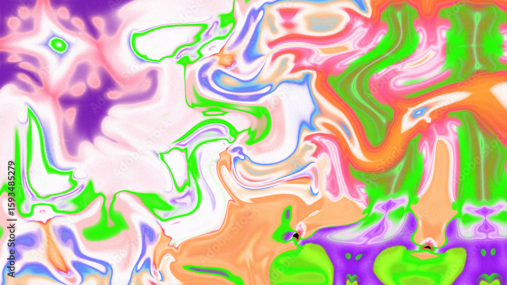 Fototapeta premium Fluid Marble Texture with Organic Flow, Abstract Liquid Pattern with Wavy Structure, Melted Surface Design with Soft Transitions, Psychedelic Swirl Texture with Marble Effect