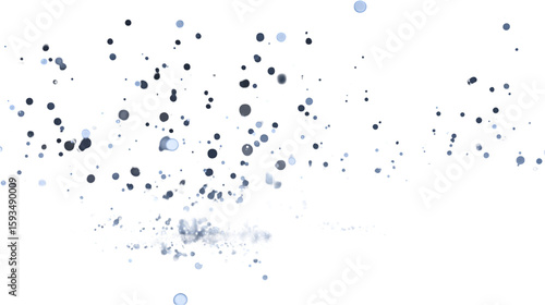 Abstract blue and white splash on black background