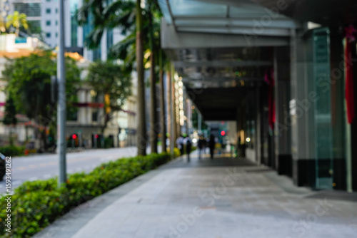 Wallpaper Mural urban walkway with greenery and modern structural design Torontodigital.ca