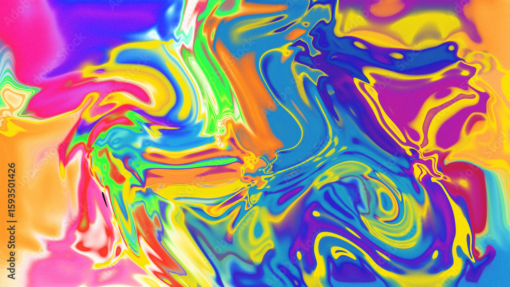 Obraz premium Fluid Marble Texture with Organic Flow, Abstract Liquid Pattern with Wavy Structure, Melted Surface Design with Soft Transitions, Psychedelic Swirl Texture with Marble Effect