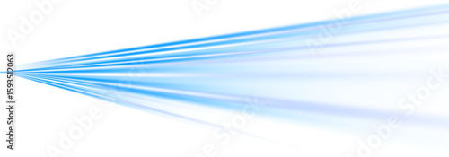 PNG Abstract blue light streaks emanating from a single point on a transparent background