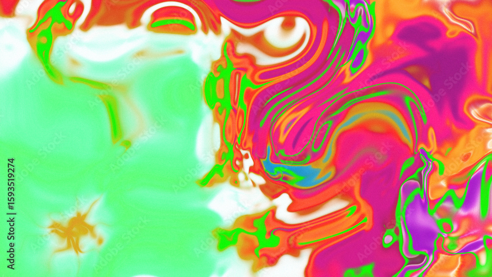 Fototapeta premium Fluid Marble Texture with Organic Flow, Abstract Liquid Pattern with Wavy Structure, Melted Surface Design with Soft Transitions, Psychedelic Swirl Texture with Marble Effect
