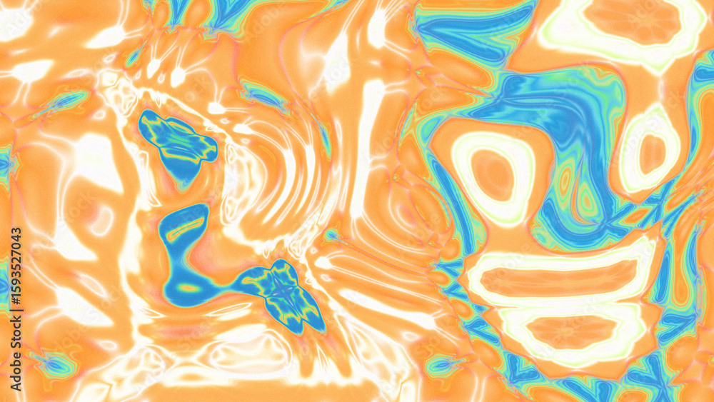 Obraz premium Fluid Marble Texture with Organic Flow, Abstract Liquid Pattern with Wavy Structure, Melted Surface Design with Soft Transitions, Psychedelic Swirl Texture with Marble Effect