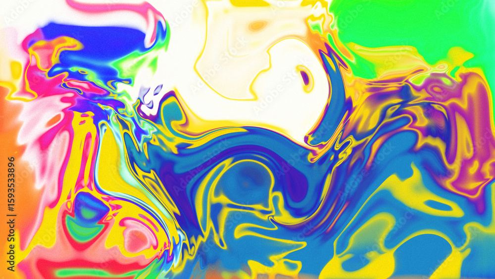 Fototapeta premium Fluid Marble Texture with Organic Flow, Abstract Liquid Pattern with Wavy Structure, Melted Surface Design with Soft Transitions, Psychedelic Swirl Texture with Marble Effect