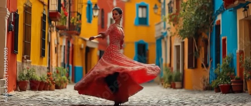 Street dancers in flamenco
