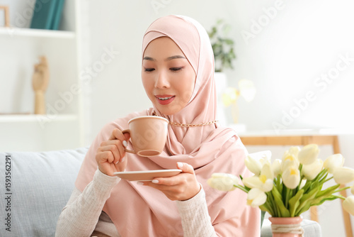Young muslim woman in hijab...