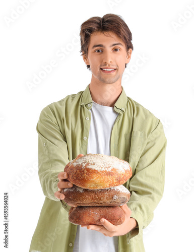 Handsome young man with loa...