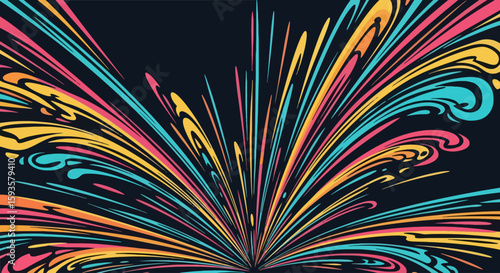 Burst of Color Abstract Explosion