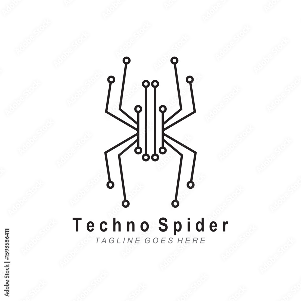 Spider web Technology logo vector Spider web Technology logo vector
