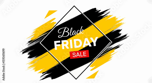 Black Friday Sale Stylish Marketing Illustration for Seasonal Shopping Deals