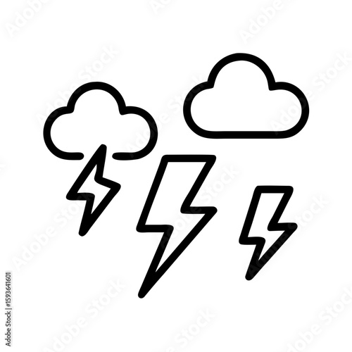 An ominous sky unleashes its raw power with striking lightning bolts flashing from dark, billowing clouds.