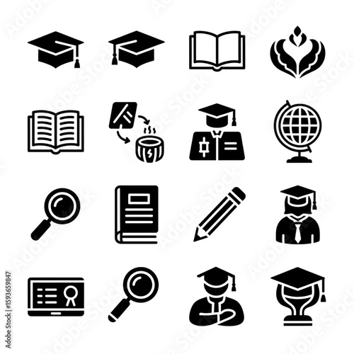 Education and Learning Symbols Collection Design