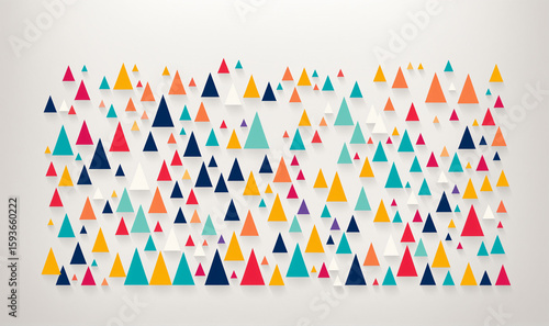 colorful layered triangle a...