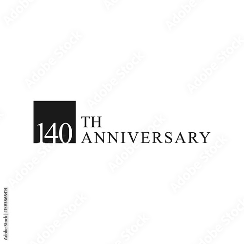 anniversary logo design, 140th anniversary, symbol, icon, party, logo design for 140th anniversary, vector, success, illustration, birthday, symbol, background, year, congratulations, greeting, invita