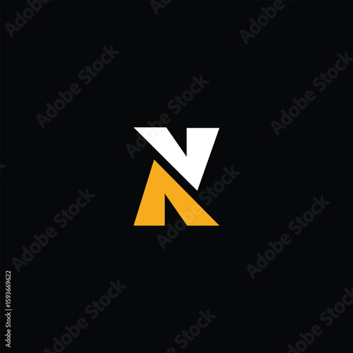 Free Download Modern and Minimal Letter AV or VA Logo design with black background.  - GFXLoad