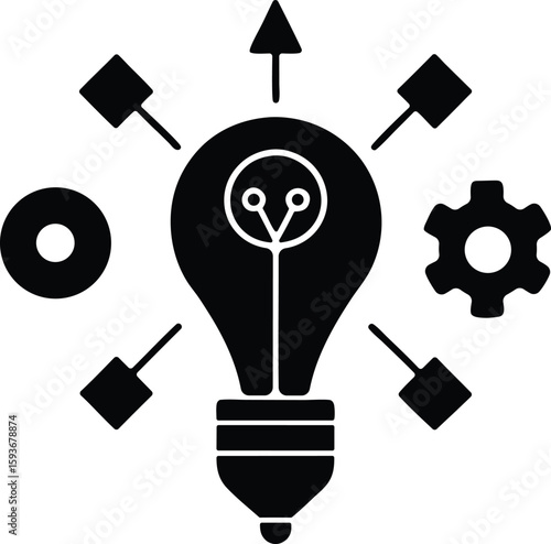 creative process vector icon.