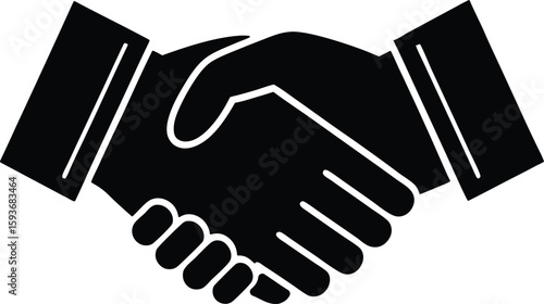 handshake agreement vector icon.
