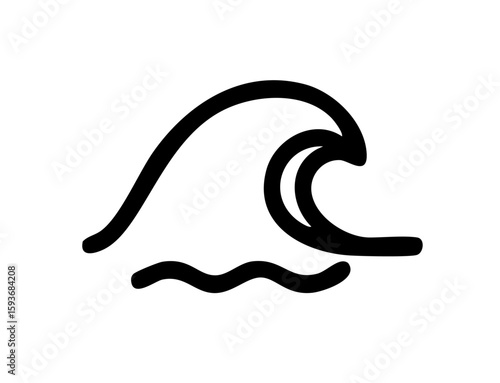 Summer Icon 25A : ocean, wave, tidal wave, surf, surfer, tsunami, scuba diving, snorkeling, skin diving, freediving, leisure, hobby, swimming, summer, aquarium, snorkeling, rescue, 