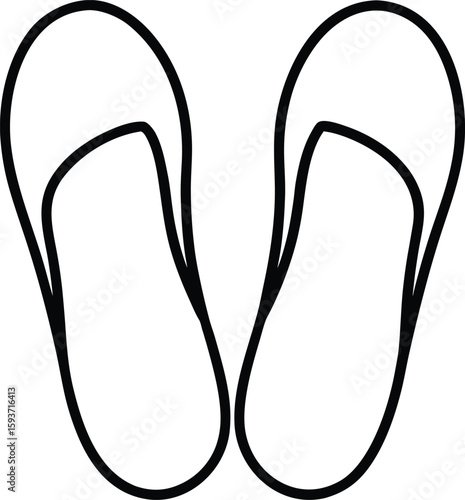 flip flops isolated on white