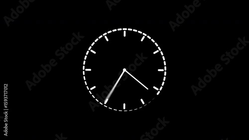 Wallpaper Mural Wall clock animation. 24 hour day fast speed. Time laps wall clock on black background. 4k video. Torontodigital.ca