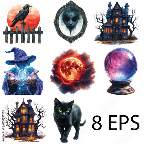Spooky Halloween Elements Collection