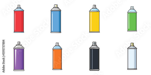 Multiple vector illustrations of nothing but printed sprays