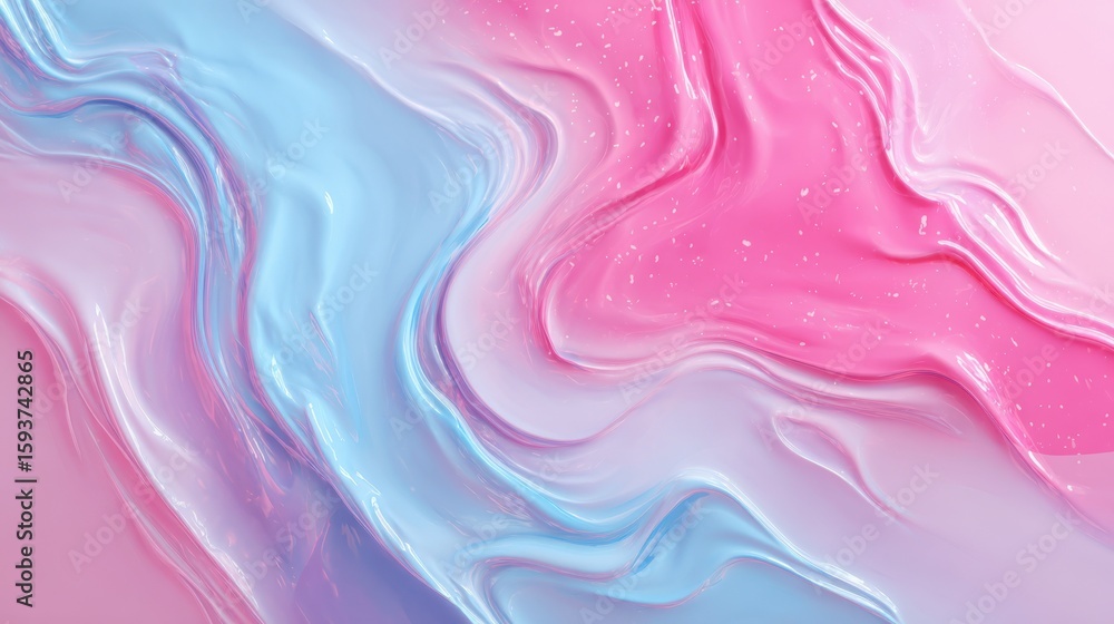 Obraz premium Colorful Fluid Surface with Soft Swirls of Pink and Blue Tones