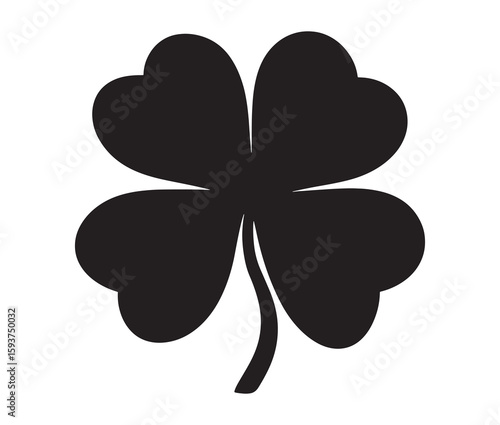 Shamrock and clover leaf vector set.
