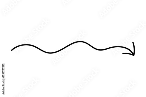 手書き風のシンプルな矢印