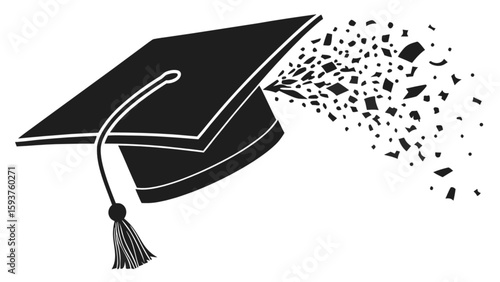 Graduation cap ceremony achievement education knowledge student success academic degree celebration