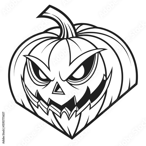 Spooky Halloween Jack O Lantern Face Design for a Frightening Holiday Celebration