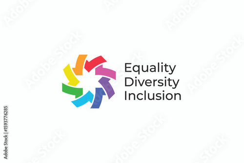 Equality Diversity Inclusion Logo Representing Unity Community Support Respect and Tolerance