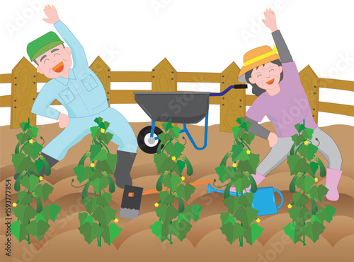 高齢者夫婦の楽しい家庭菜園