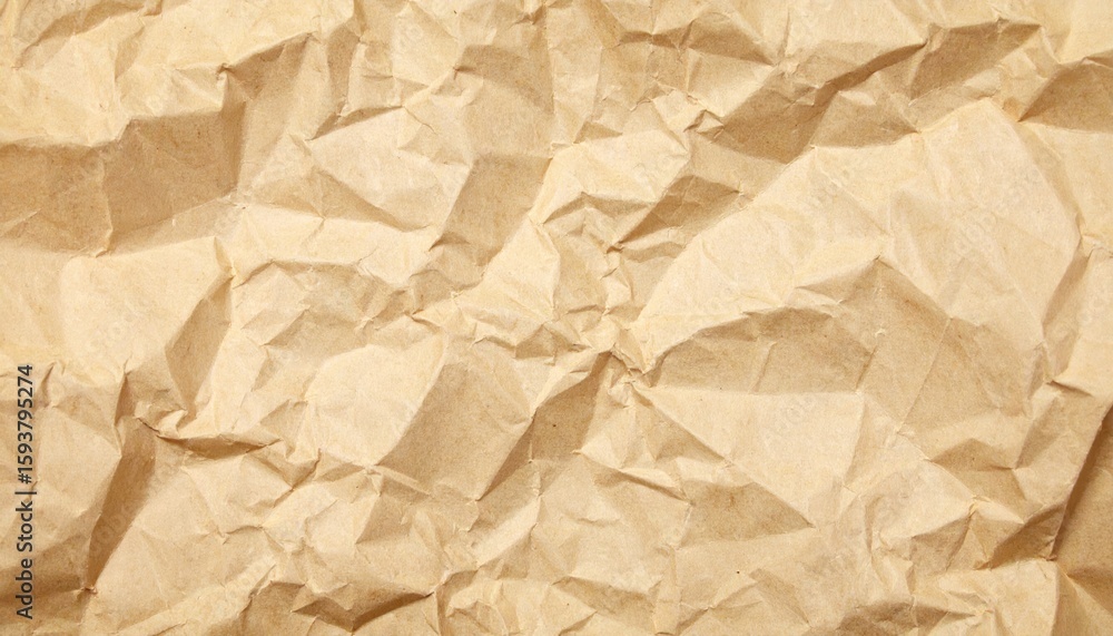 Obraz premium Crumpled beige paper texture