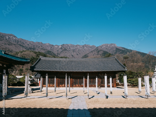 Foto The appearance of a traditional Korean temple