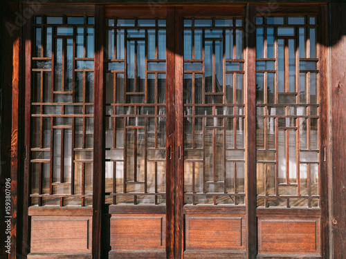 The appearance of a traditional Korean temple