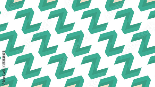 Repeating pattern of dark teal letter z on a light blue background