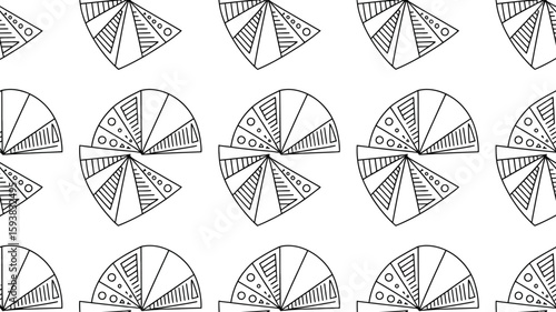 Detailed trellis pattern with flower background in a seamless design