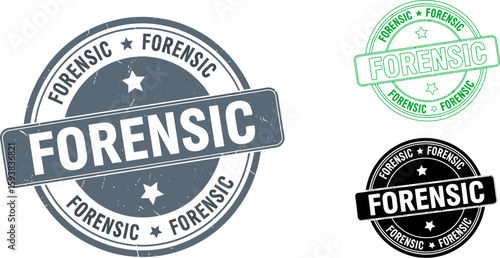 Forensic stamp vector design, forensic science, forensic analysis, forensic evidence vector