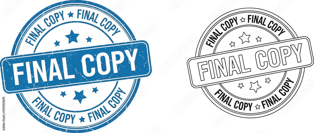 Obraz premium Final copy stamp vector illustration design element for document approval and official use only